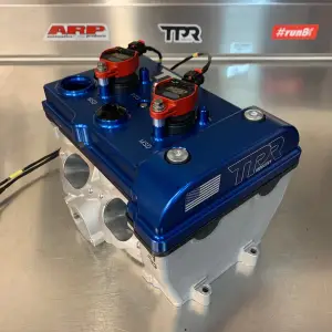 TPR Industry - TPR010 - BLUE BILLET VALVE COVER - RZR