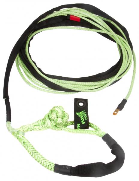 VooDoo Offroad - Winch Rope Jeep/Truck 3/8 Inch x 80 Foot W/ Soft Shackle End Green VooDoo Offroad