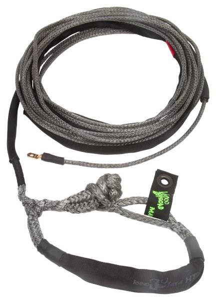 VooDoo Offroad - Winch Rope Jeep/Truck 3/8 Inch x 80 Foot W/ Soft Shackle End Black VooDoo Offroad