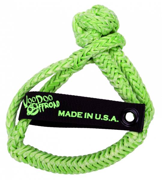 VooDoo Offroad - Winch Shackle Soft 3/8 Inch x 7 Inch Green VooDoo Offroad