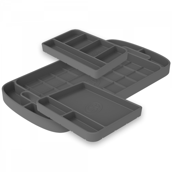 S&B - Tool Tray Silicone 3 Piece Set Color Charcoal S&B