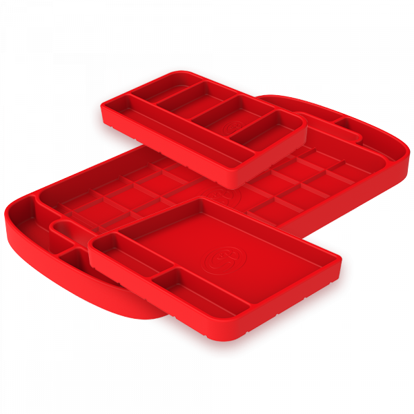 S&B - Tool Tray Silicone 3 Piece Set Color Red S&B