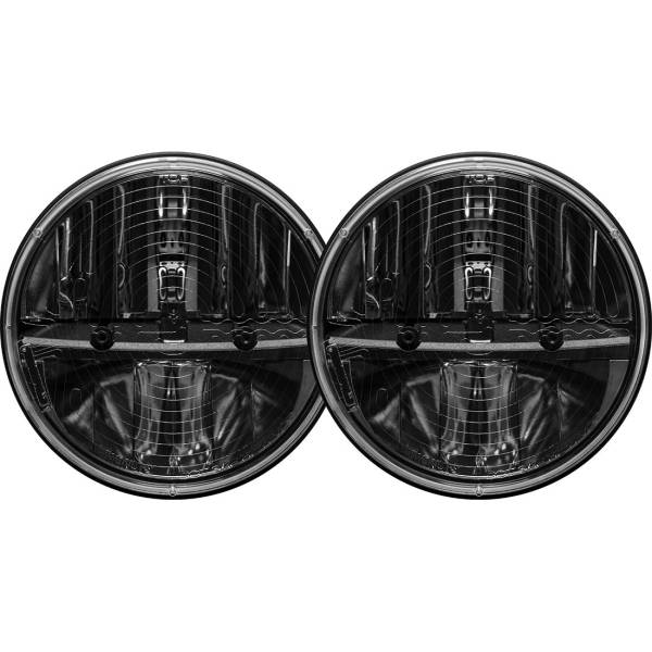 Rigid Industries - 7 Inch Round Heated Headlight With H13 To H4 Adaptor Pair RIGID Industries