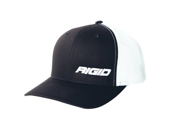Rigid Industries - Trucker Hat Side Logo Black/White RIGID Industries