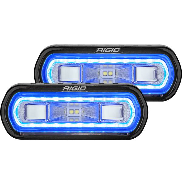 Rigid Industries - SR-L Series Off-Road Spreader Pod 3 Wire Surface Mount with Blue Halo Pair RIGID Industries