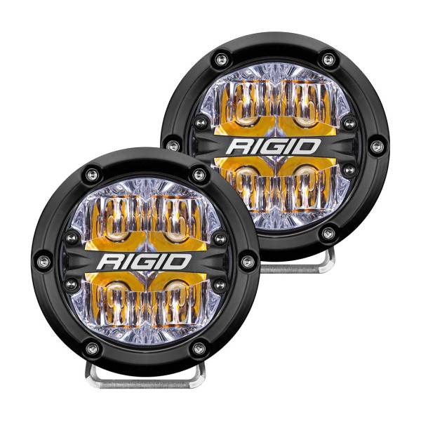 Rigid Industries - 360-Series 4 Inch Led Off-Road Drive Beam Amber Backlight Pair RIGID Industries