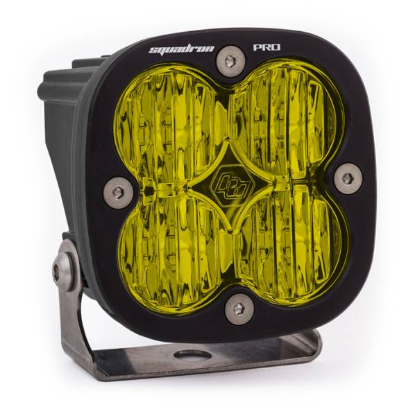 Baja Designs - LED Light Pod Black Amber Lens Wide Cornering Pattern Squadron Pro Baja Designs