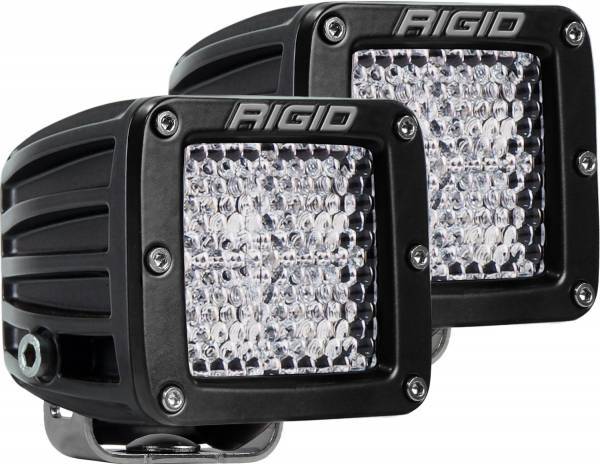 Rigid Industries - Diffused Surface Mount Black Pair D-Series Pro RIGID Industries