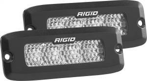 Rigid Industries - Driving Diffused Black Flush Mount Pair SR-Q Pro RIGID Industries