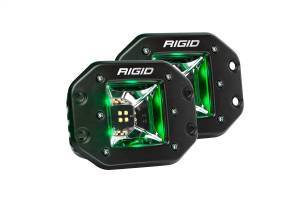 Rigid Industries - Scene Green Backlight Flush Mount Pair Radiance RIGID Industries
