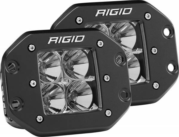 Rigid Industries - Flood Flush Mount Black Pair D-Series Pro RIGID Industries