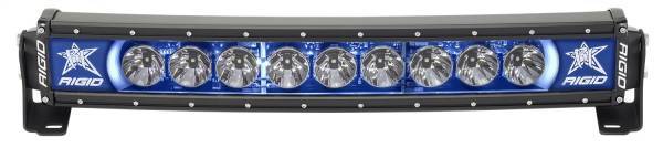 Rigid Industries - 20 Inch LED Light Bar Single Row Curved Blue Backlight Radiance Plus RIGID Industries