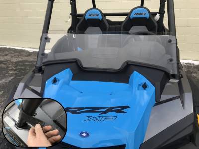 Extreme Metal Products - 2019-21 RZR Half Windshield/ Wind Deflector for the RZR Turbo and RZR XP1000