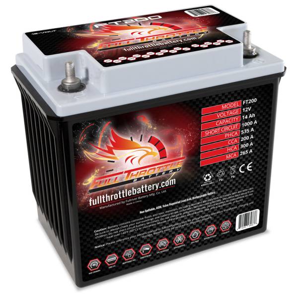 Full Throttle Battery - FT200 High-Performance AGM Battery