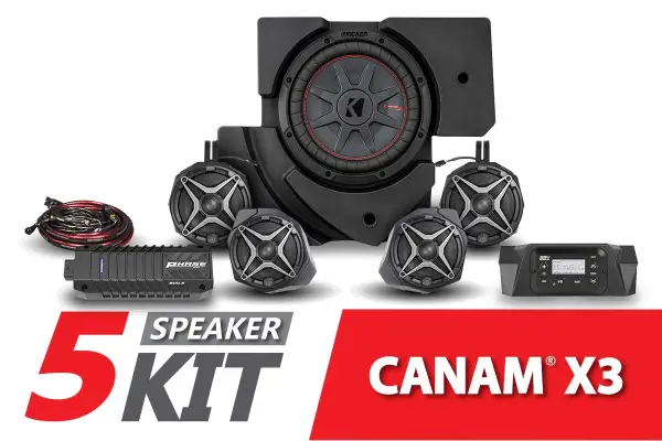 SSV Works  - 2017-2023 CanAm X3 Complete SSV 5-Speaker Plug-and-Play System