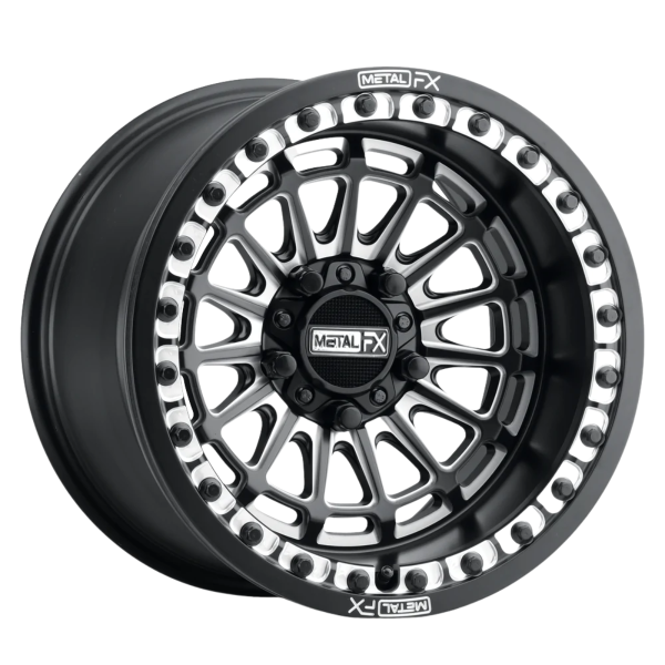Metal FX Offroad Wheels - Polaris Pro R / Turbo R DELTA R BEADLOCK SATIN BLACK AND CONTRAST CUT