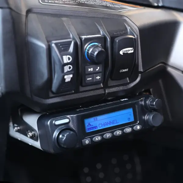 Rugged Radios - Can-Am Maverick R Complete Communication Kit with Rocker Switch Intercom and 2-Way Radio