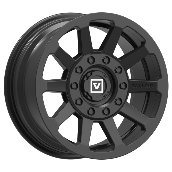 Valor Offroad - V02 UTV Wheel - Valor Wheels Dual Drill Satin Black UTV Wheel