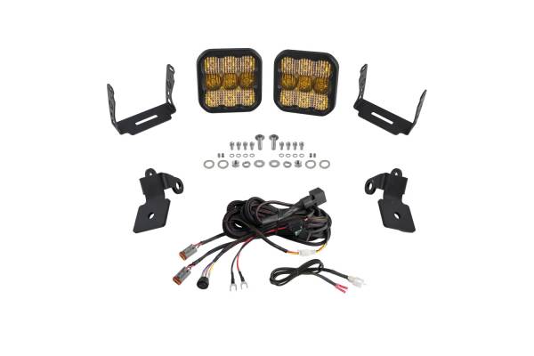 Diode Dynamics - 20-Present Polaris RZR A-Pillar LED Pod Kit, SS5 Pro Yellow Combo Diode Dynamics