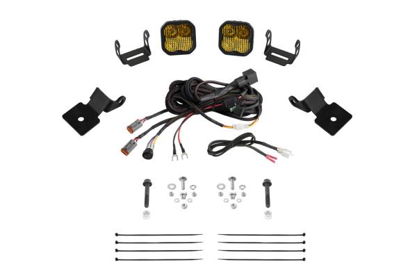 Diode Dynamics - Stage Series SS3 A-Pillar Pod Kit for 2014-2018 Polaris RZR XP, Pro Yellow Combo Diode Dynamics