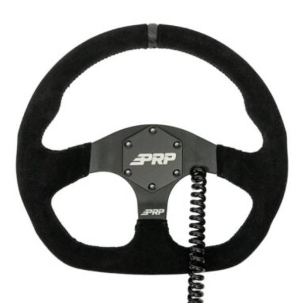 PRP Seats - Heated Comp-R Suede Steering Wheel (D-Shaped), Black