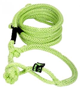 Recovery - Ropes & Tow Straps - VooDoo Offroad - Kinetic Recovery Rope UTV 1/2 Inch x 20 Foot W/2 Soft Shackle Ends Green VooDoo Offroad