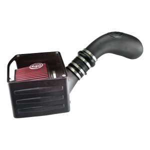 Cold Air Intake For 99-06 GMC Sierra 4.8L, 5.3L, 6.0L Oiled Cotton Cleanable Red S&B