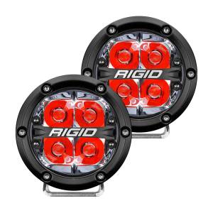 Rigid Industries - 360-Series 4 Inch Led Off-Road Spot Beam Red Backlight Pair RIGID Industries - Image 1