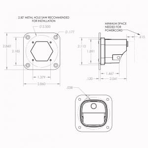 Baja Designs - S1 Flush Mount Spot LED White Baja Designs - Image 2