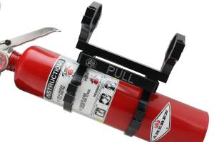 Deviant Race Parts QD Fire Extinguisher Mount With Extinguisher for 2.0" Roll bar 60614