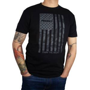US Flag T Shirt Large Black RIGID
