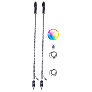 TWO 2FT LED 5150 WHIPS W/WIRELESS REMOTE