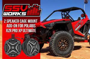 Stereo  - SSV Works  - Polaris RZR Pro XP 2-Speaker Plug-and-Play Cag-Mounted 6.5