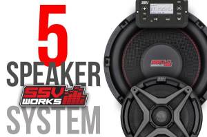 SSV Works  - Polaris RZR XP1000 Complete SSV Works 5-Speaker Plug-&-Play Audio System