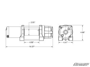 SuperATV  - 6000 Lb. UTV/ATV Winch (With Wireless Remote & Synthetic Rope) - Image 3