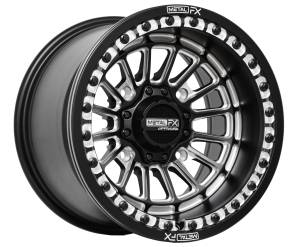 Wheels and Tires  - Wheels  - Metal FX Offroad Wheels - DELTA BEADLOCK MATTE BLACK | CONTRAST CUT