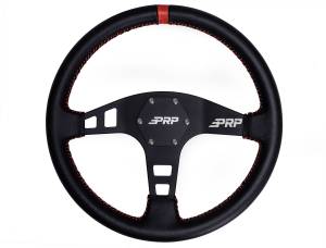 Accessories - Steering Wheels And Controls - PRP Seats - PRP FLAT STEERING WHEEL – LEATHER