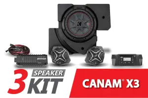 SSV Works  - 2017-2023 CanAm X3 Complete SSV 3-Speaker Plug-and-Play System - Image 1