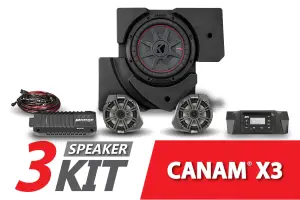 SSV Works  - 2017-2023 CanAm X3 Complete Kicker 3-Speaker Plug-and-Play System - Image 1