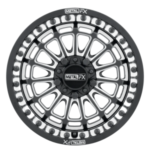 Metal FX Offroad Wheels - Polaris Pro R / Turbo R DELTA R BEADLOCK SATIN BLACK AND CONTRAST CUT - Image 2