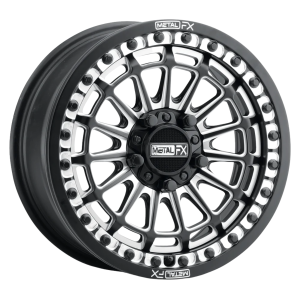 Metal FX Offroad Wheels - Polaris Pro R / Turbo R DELTA R BEADLOCK SATIN BLACK AND CONTRAST CUT - Image 4