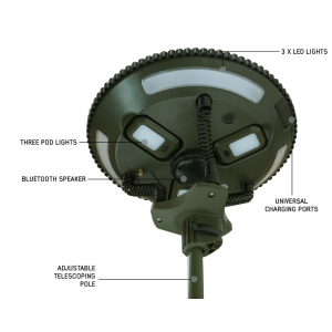 Overland Vehicle Systems - Wild Land Camping Gear - UFO Solar Light Light Pods & Speaker Universal - Image 2
