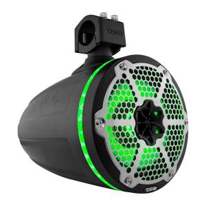DS18 Audio - DS18 HYDRO NXL-X8TPNEO/BK 8" Marine Water Resistant Wakeboard Tower Neodymium Speaker with Built-in passive Radiator Bass Enhancer, 1" Driver and RGB LED Light 550 Watts - Black - Image 4