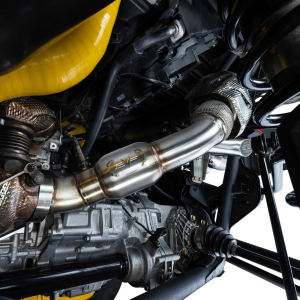 Evolution Power - EVP Racing Shocker Electric Side-Dump Down Pipe with Bullet Muffler for 2024 Can-Am Maverick R - Image 3