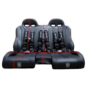 UTVMA - RZR 1000/900 Front and Rear Bench Seat W Harnesses-over the console - Image 3