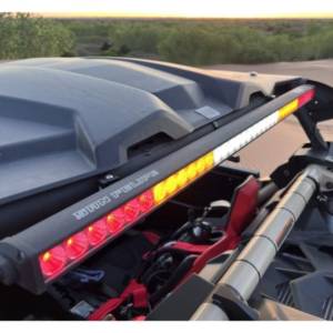 Rear Light Bar Store - RLB Chrome Rear Chase LED Light Bar - San Felipe V3 (Amber/White) - Image 2