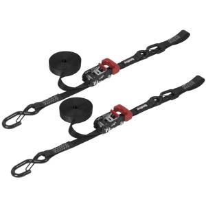 PRP Seats - Speed Strap 1" x 15' Ratchet Tie Down w/ Snap 'S' Hooks and Soft Tie (2Pack) - Image 2