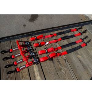PRP Seats - Speed Strap 2" x 10' Ratchet Tie Down w/ Twisted Snap Hooks & Axle Strap Combo - Image 8