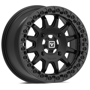 V09 Flow Formed Satin Black Beadlock UTV Wheel - Valor Offroad