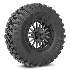 V06 Brushed Gunmetal beadlock UTV wheels on Alpha UTV Tires